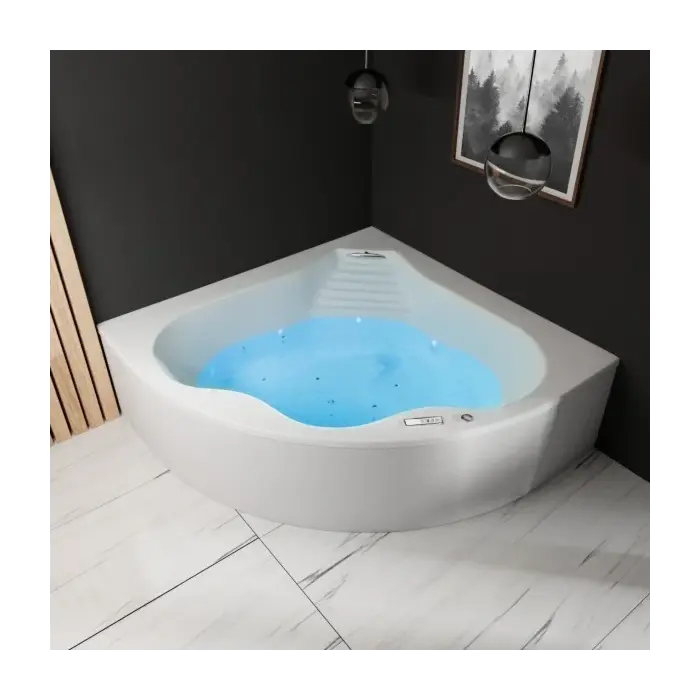 Narożna wanna z hydromasażem AVIRA 140x140 