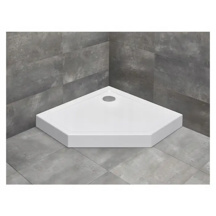Brodzik prysznicowy pięciokątny zabudowany GLADSTONE  90x90x13,5 cm