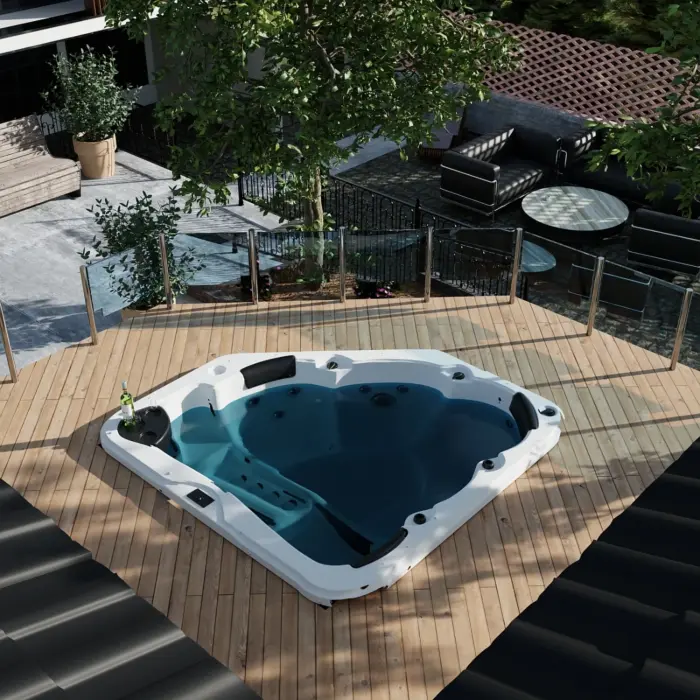 Jacuzzi ogrodowe całoroczne zewnętrzne - LORRAINE 210x210 cm