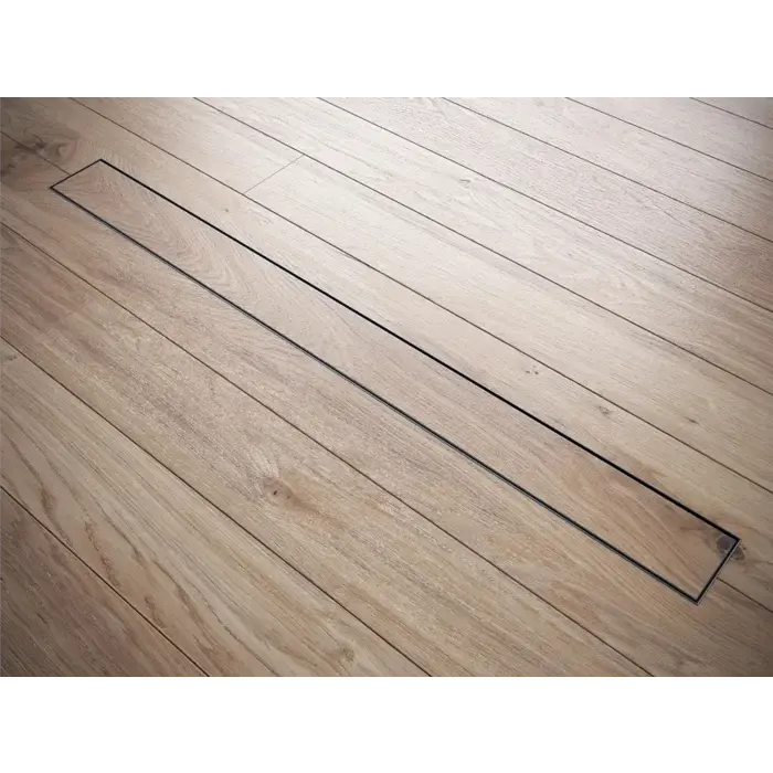 Odpływ liniowy czarny SLIM 80 cm z syfonem Viega