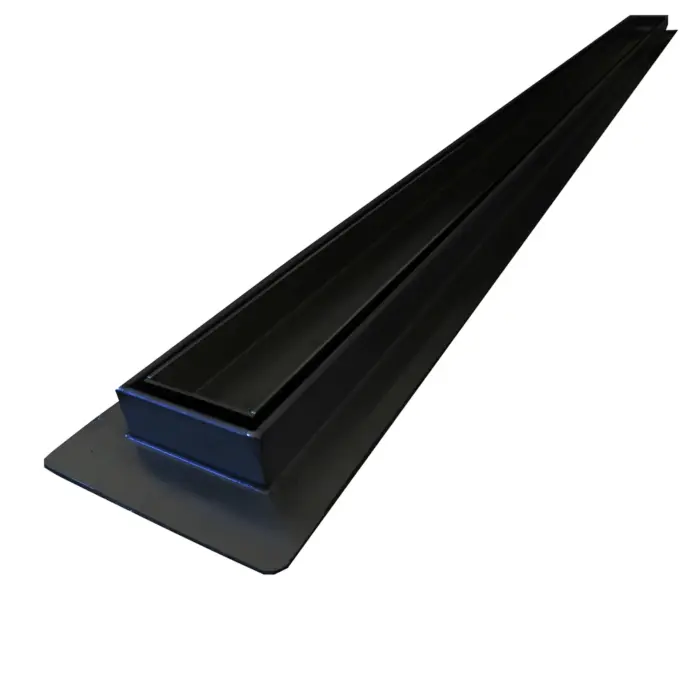 Odpływ liniowy czarny SLIM 70 cm z syfonem Viega