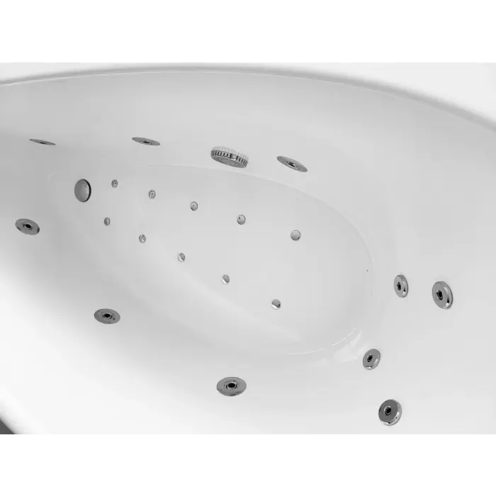 Wanna z hydromasażem narożna - Avocado 160x75 cm