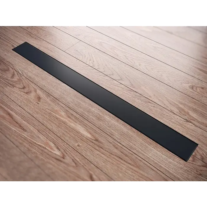Odpływ liniowy czarny SLIM 60 cm z syfonem Viega