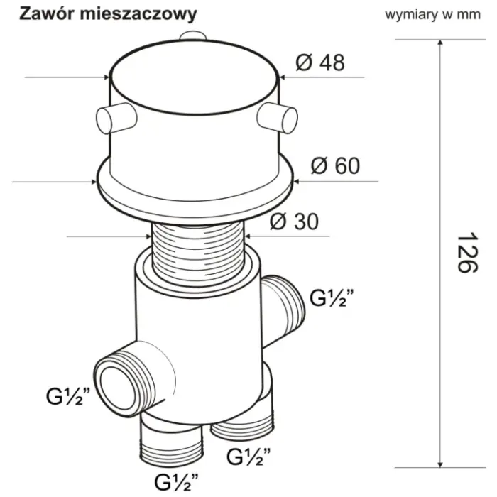 Zawór głowica przełączająca mieszacz do baterii wanny z hydromasażem