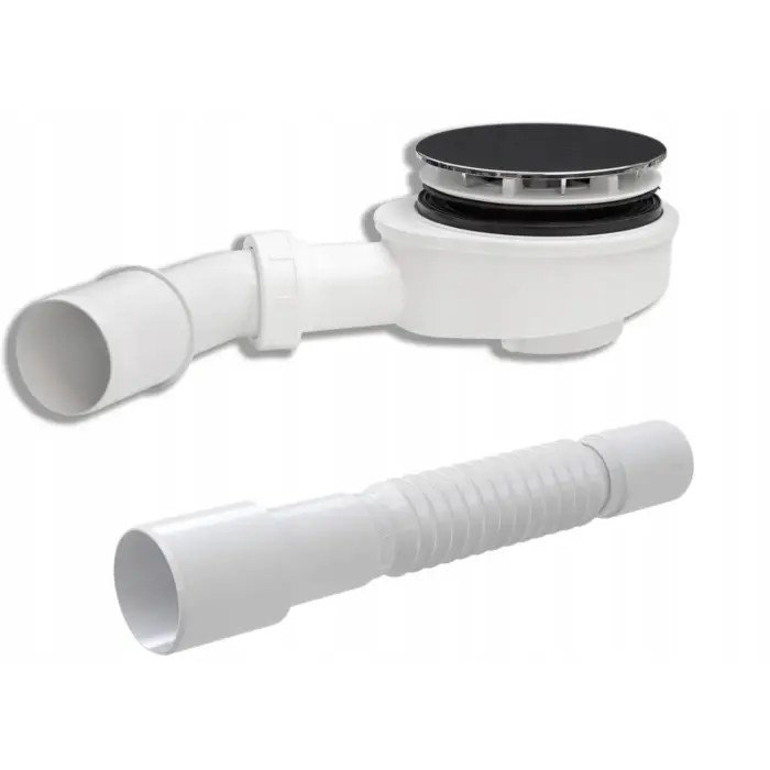  Syfon do brodzika niski automatyczny chrom 90 mm Alcaplast