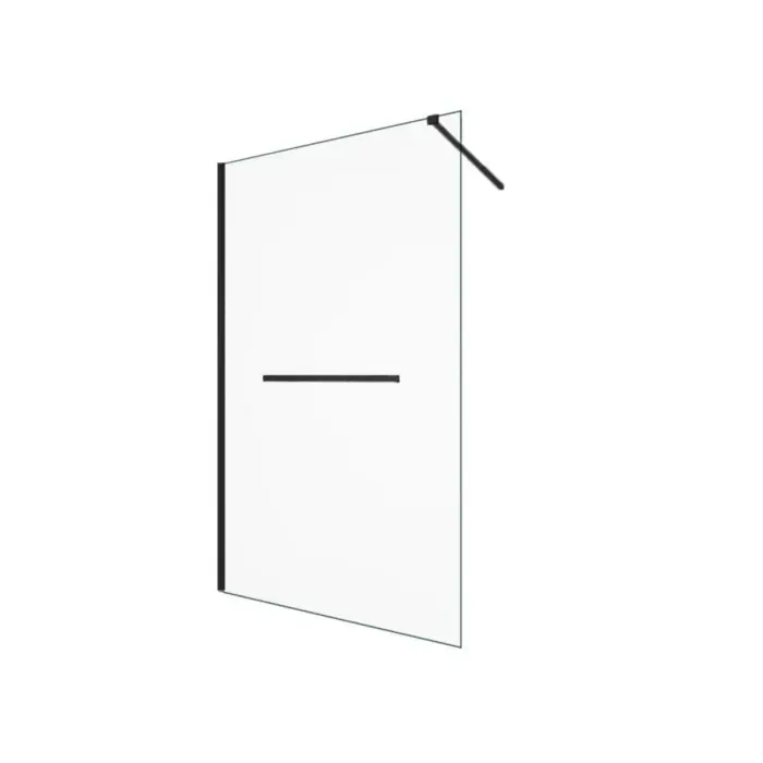 Ścianka prysznicowa walk-in SOLA 90x195 cm czarna szkło 8 mm 