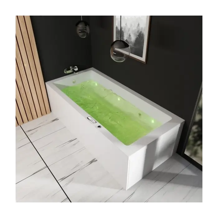 Wanna z hydromasażem prostokątna AYATA 170x80 cm
