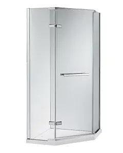 Kabina prysznicowa narożna HEXA 90x90x190 cm chrom pięciokątna