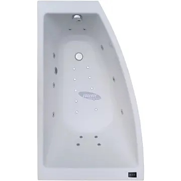 Wanna z hydromasażem asymetryczna BERNO 150x90 cm