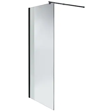 Ścianka prysznicowa FLIT BLACK WALK-IN 120x190cm szkło 8 mm