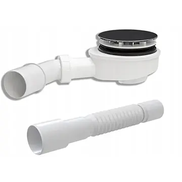  Syfon do brodzika niski automatyczny chrom 90 mm Alcaplast