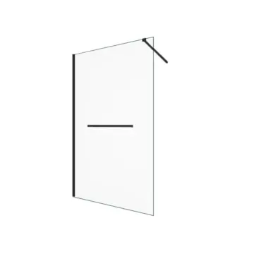 Ścianka prysznicowa walk-in SOLA 80x195 cm czarna szkło 8 mm
